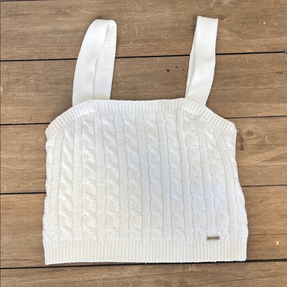 Hollister Cream Cable Knit Sweater Tank